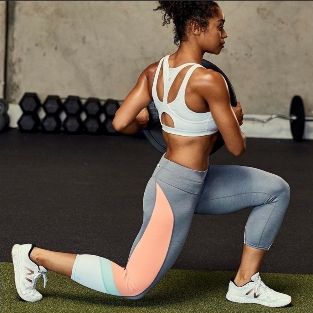 Athleta Colorblock Sonar Capri Leggings Medium